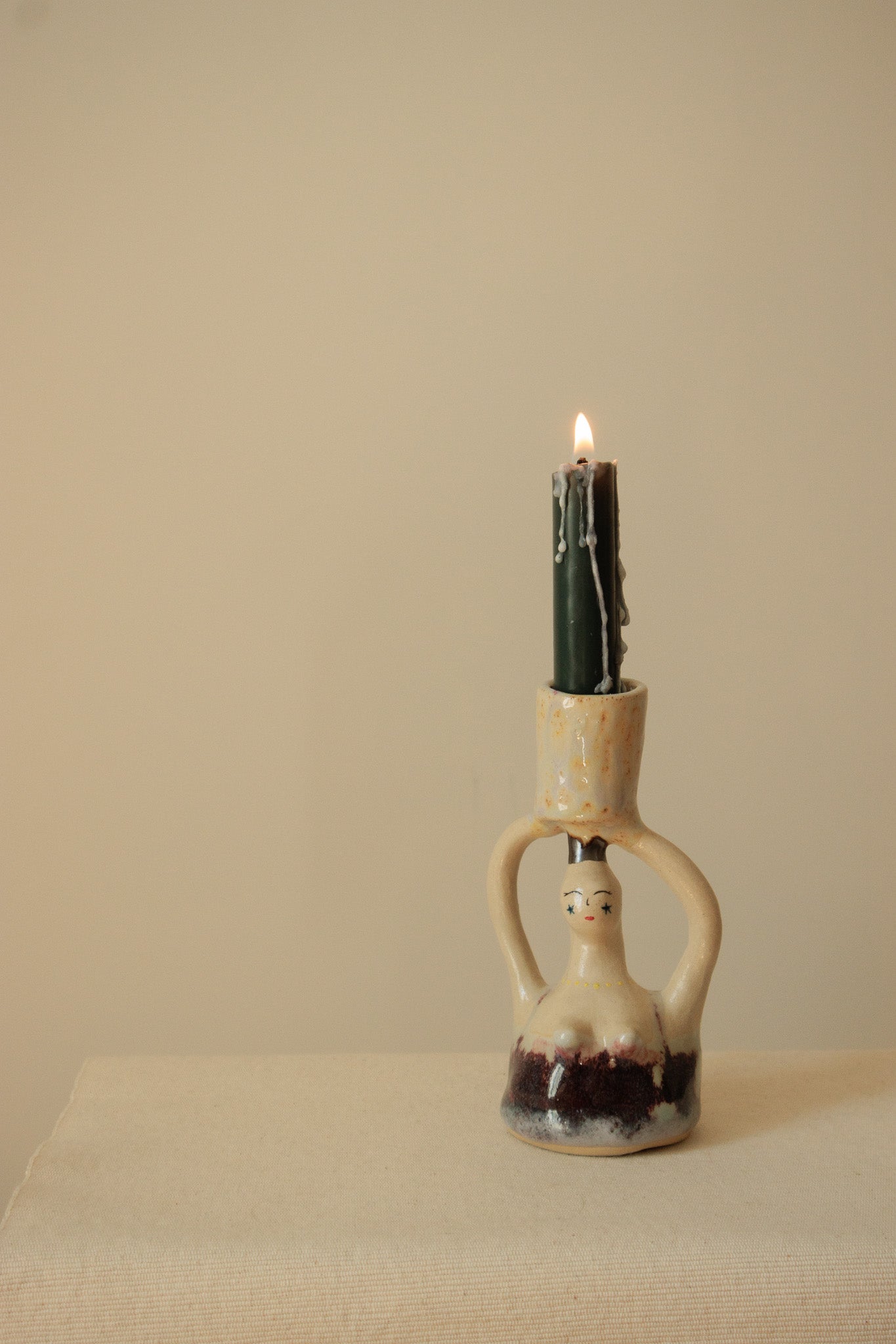 Handmade Ceramic Candle Holder - Summer Night