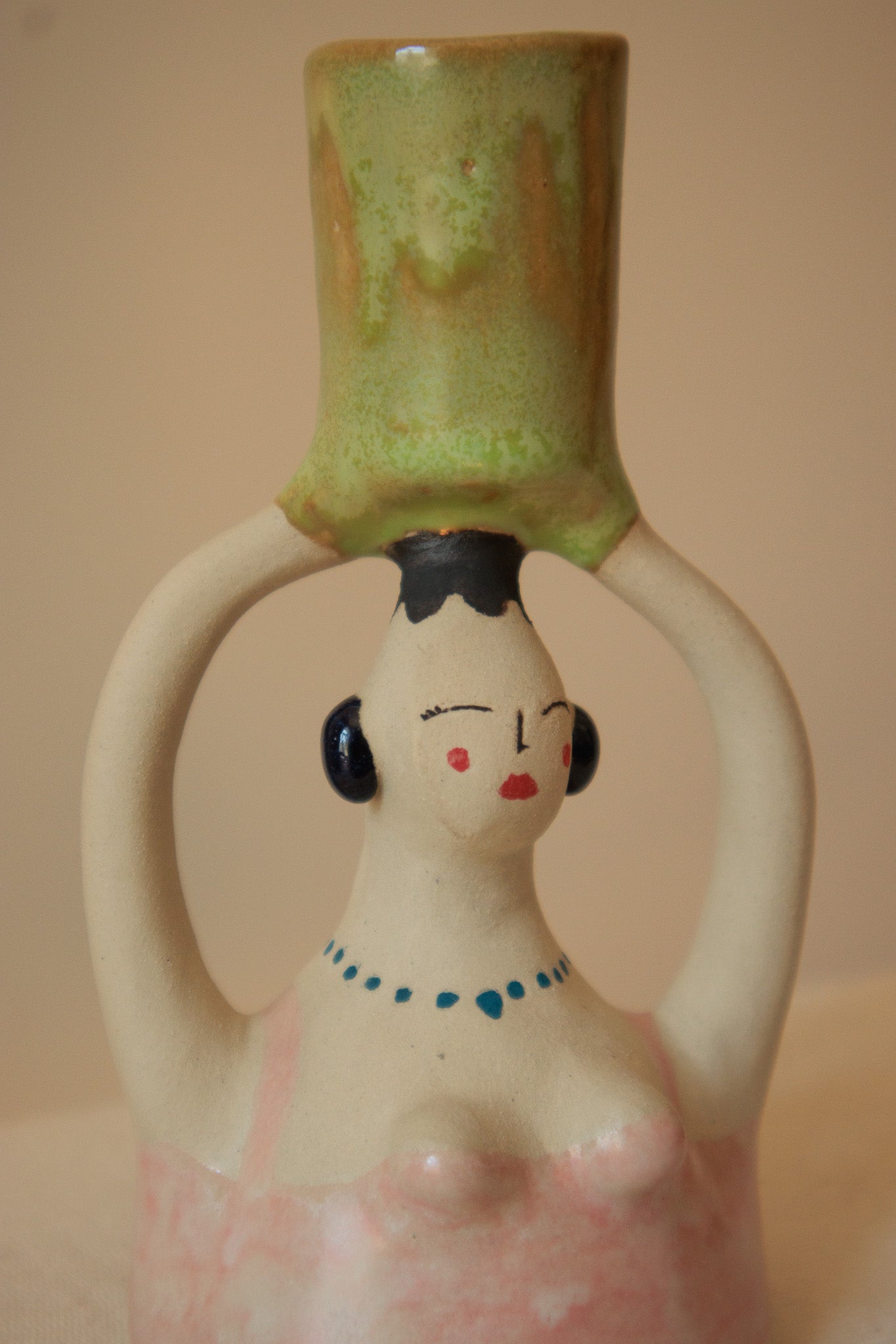 Handmade Сeramic Candle Holder - Salsa