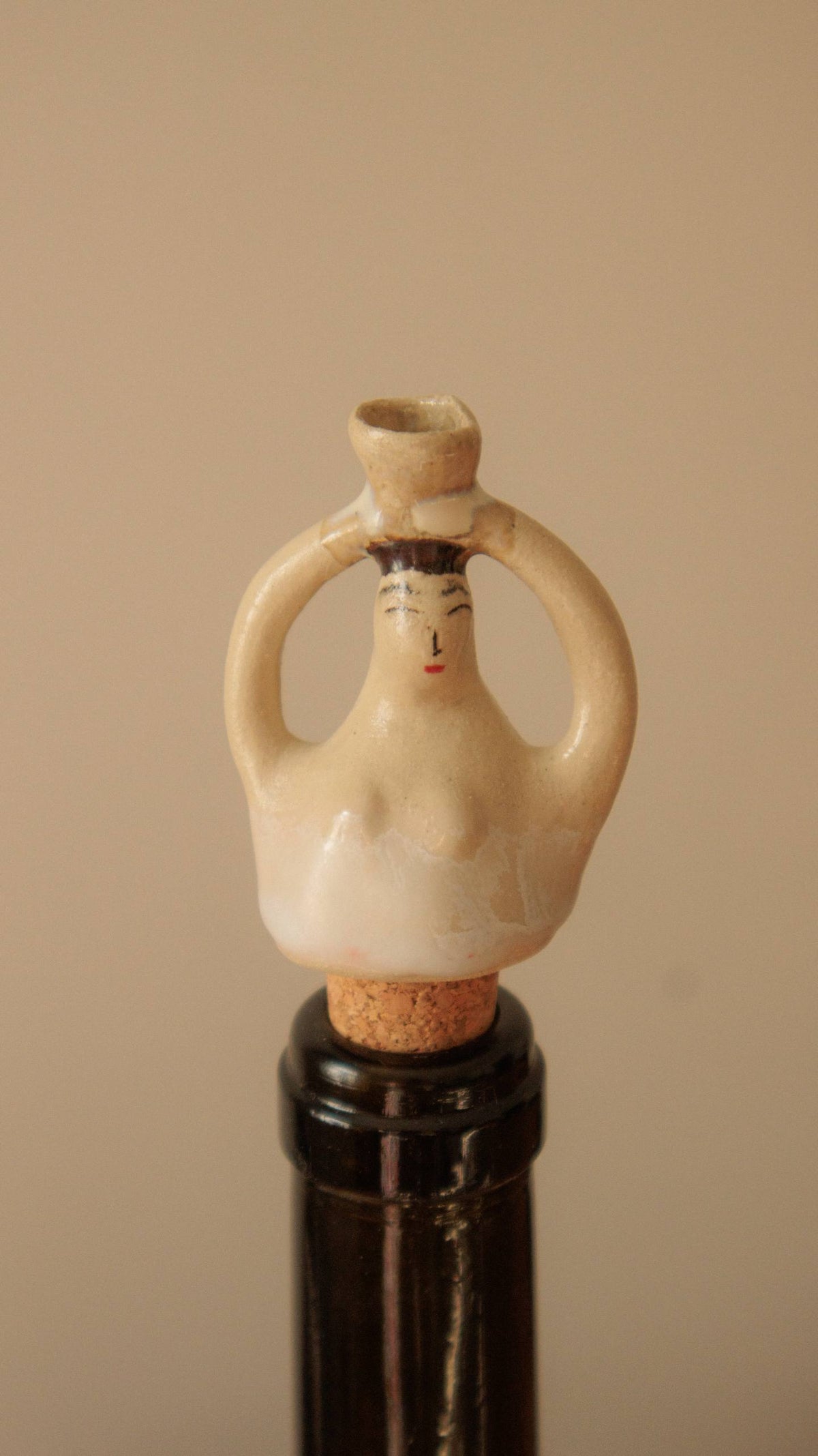 Decorative Ceramic Wine Stopper - Pearl