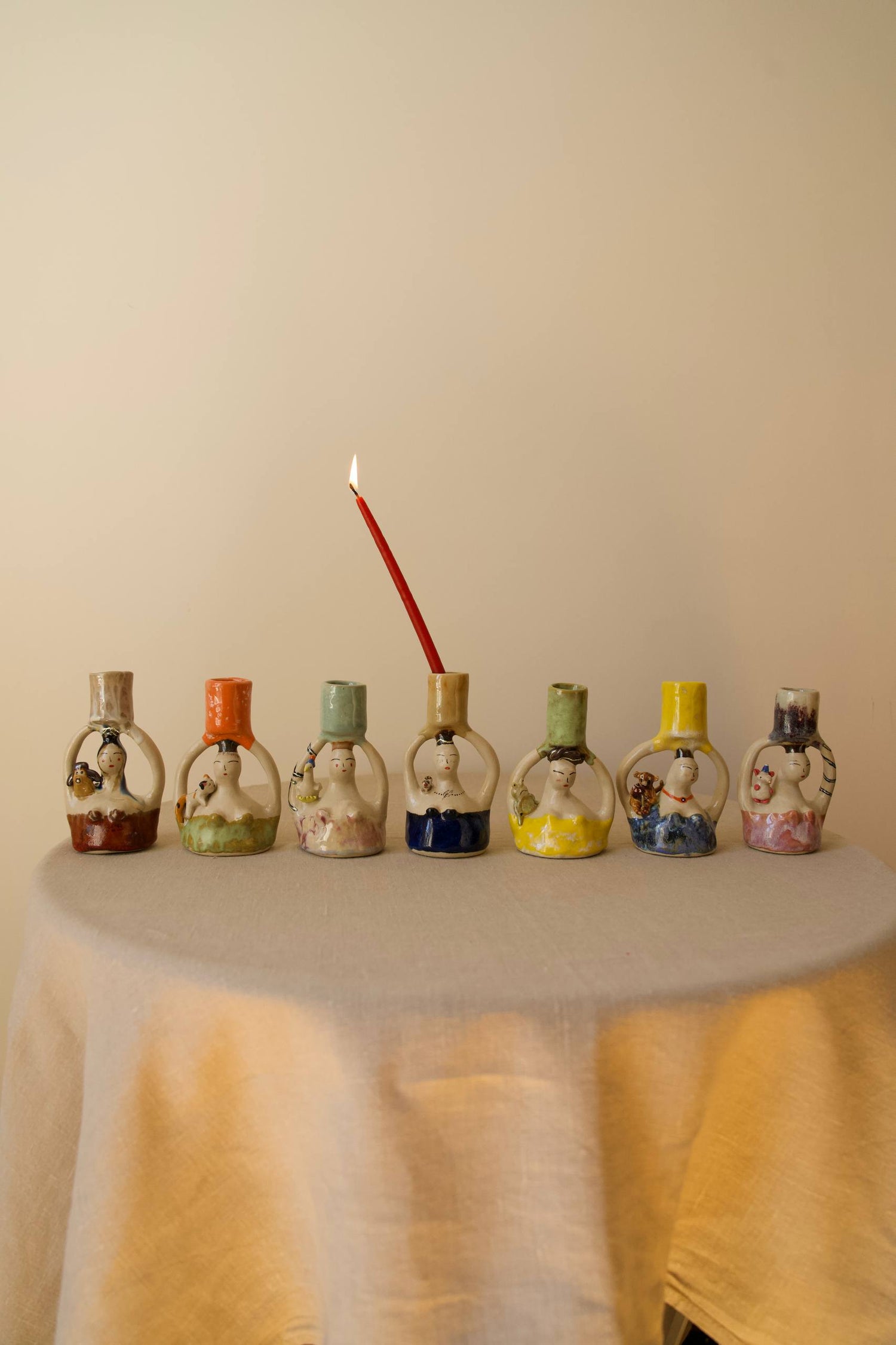 Women Candleholders "Little Familiars"