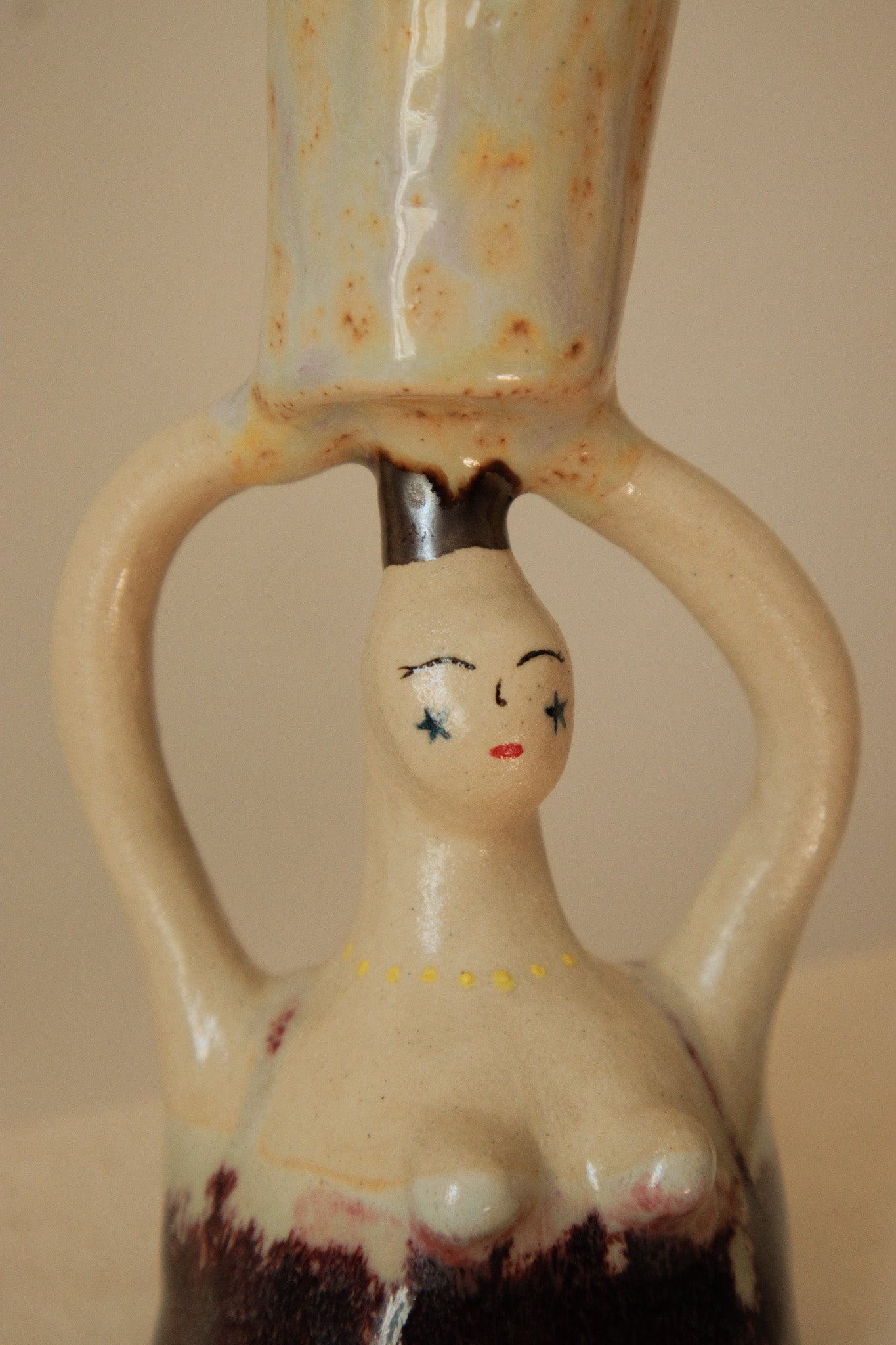 Handmade Ceramic Candle Holder - Summer Night