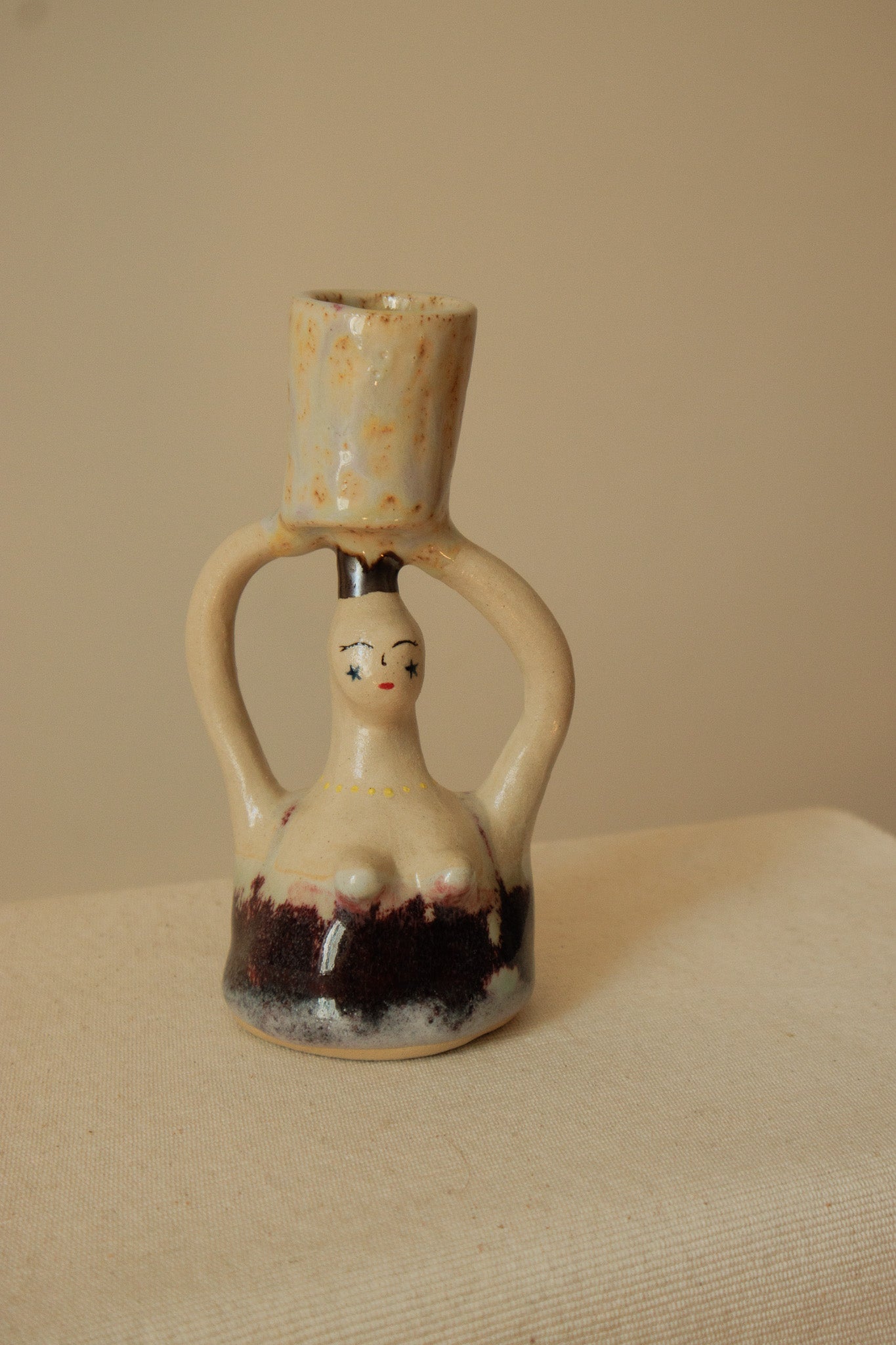 Handmade Ceramic Candle Holder - Summer Night