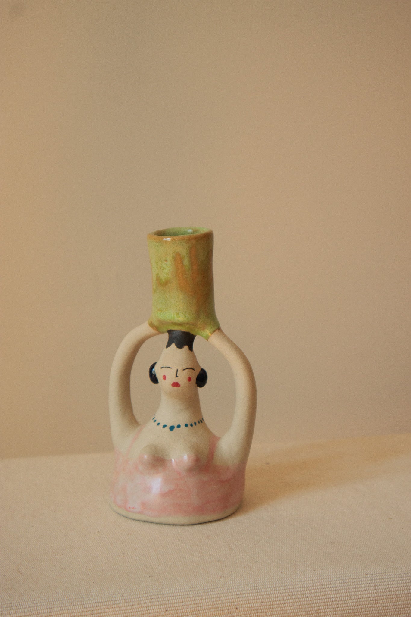 Handmade Сeramic Candle Holder - Salsa