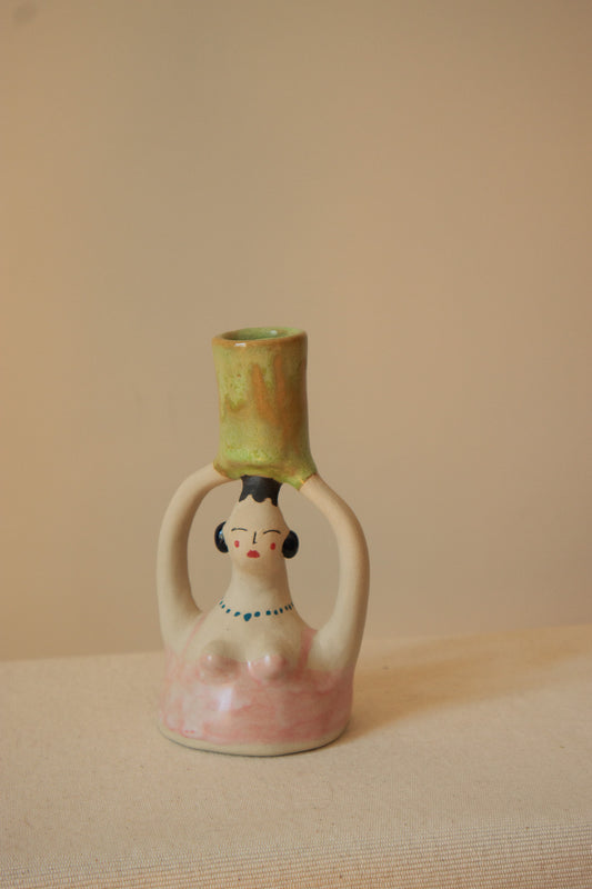 Handmade Сeramic Candle Holder - Salsa