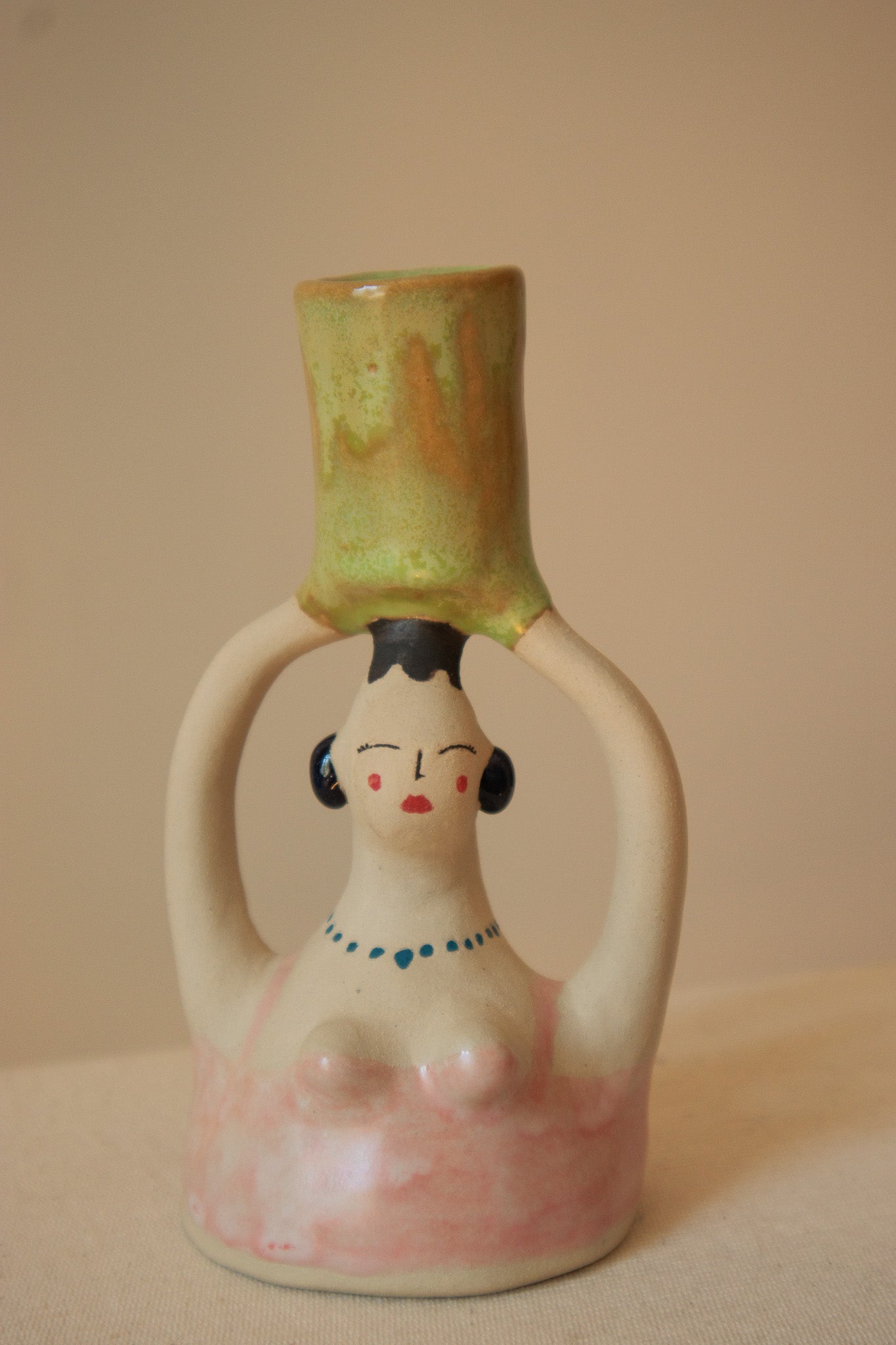 Handmade Сeramic Candle Holder - Salsa