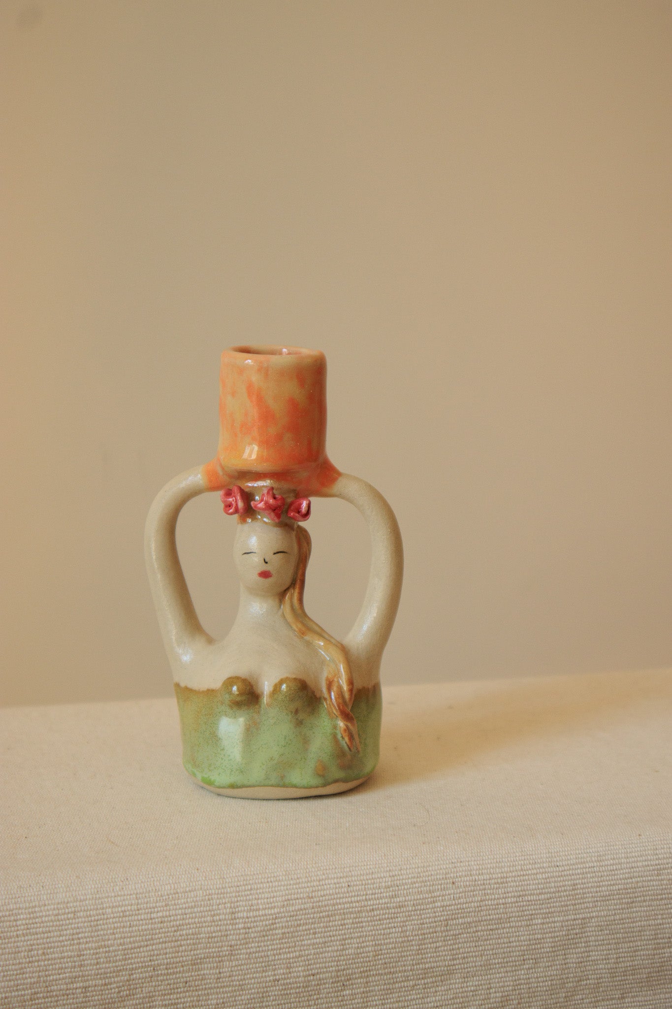 Handmade Сeramic Candle Holder - Lola Bloom