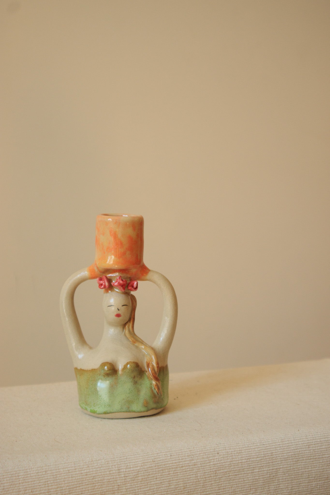 Handmade Сeramic Candle Holder - Lola Bloom
