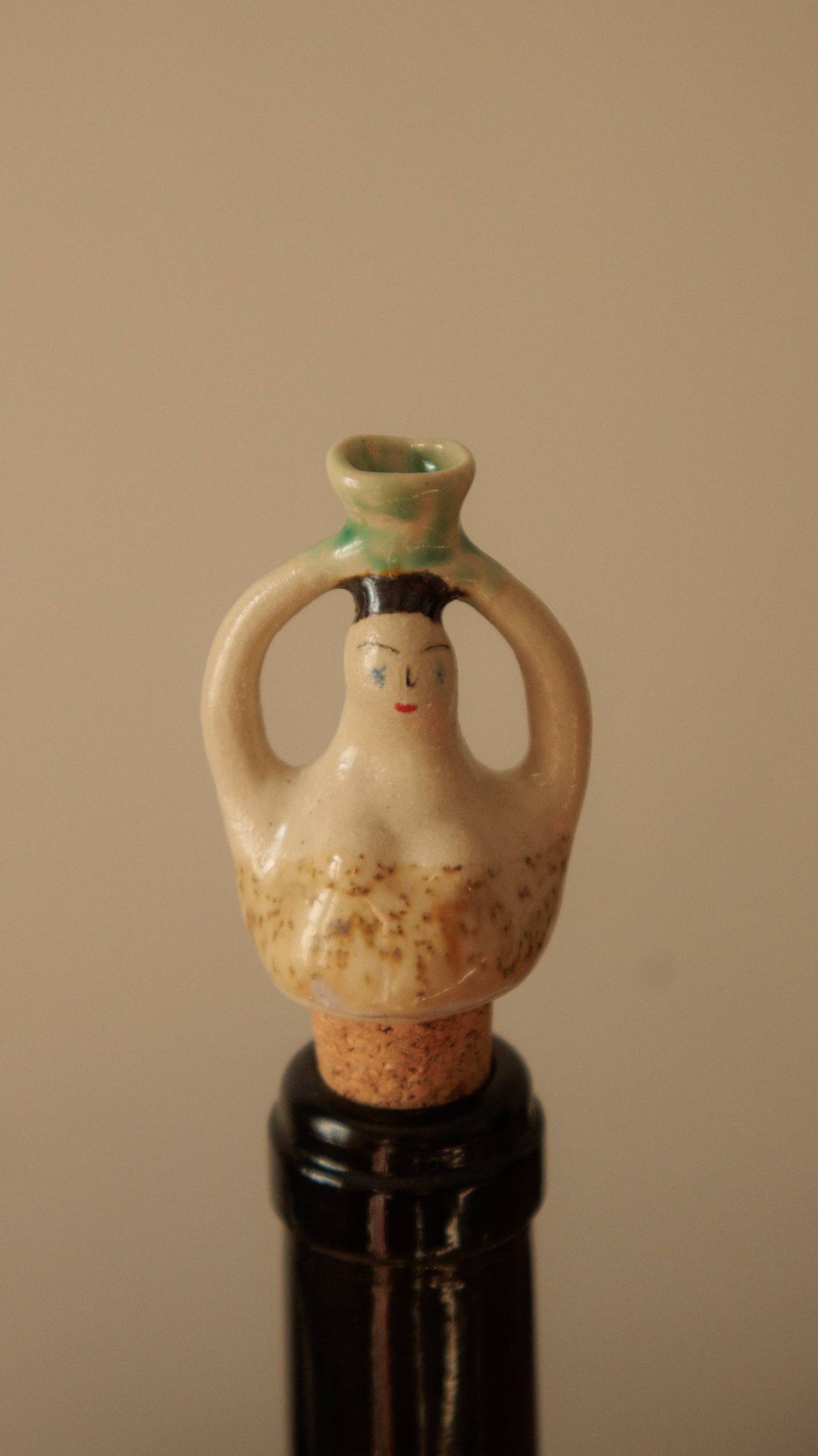 Decorative Ceramic Wine Stopper - Champagne