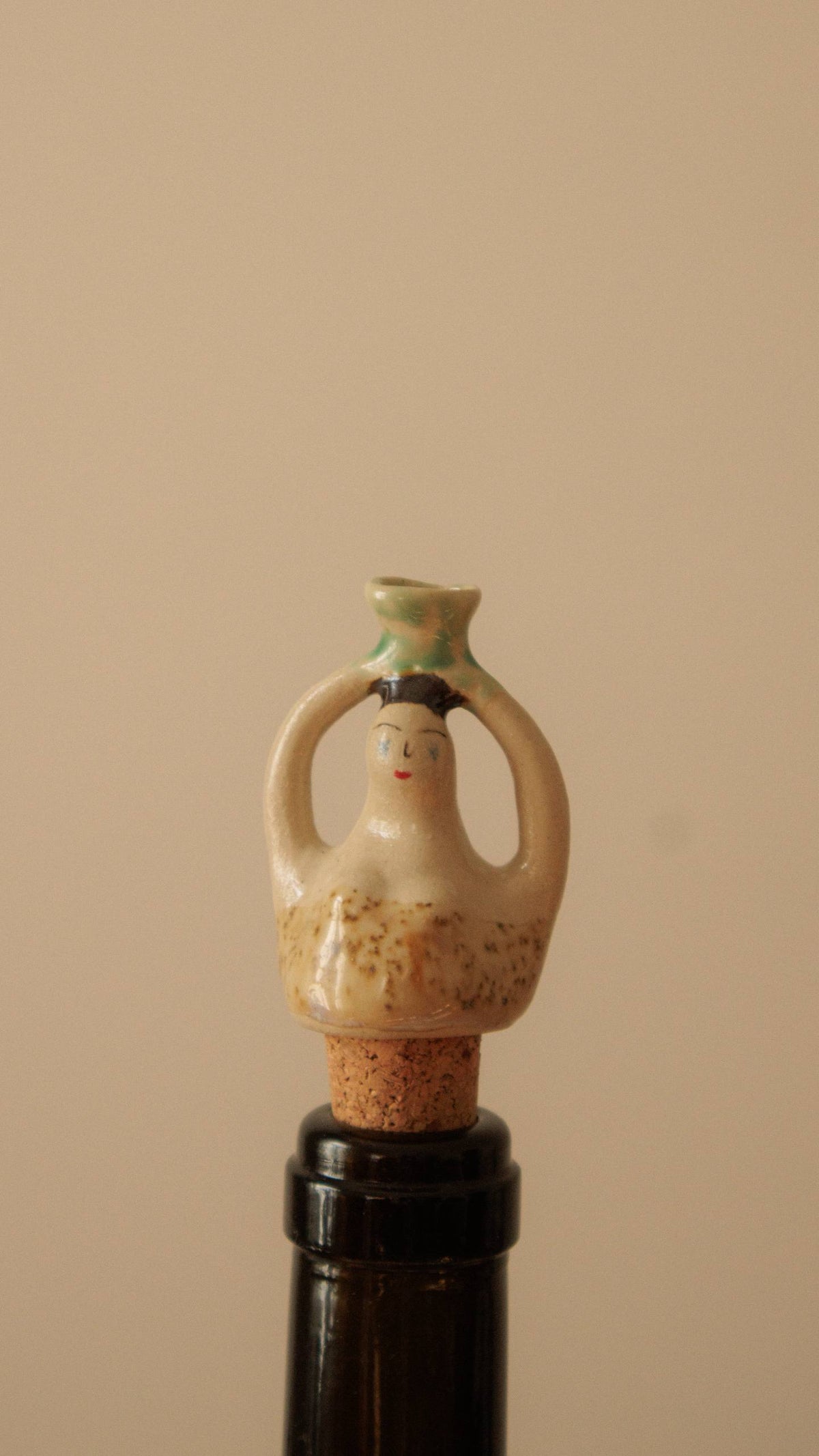 Decorative Ceramic Wine Stopper - Champagne
