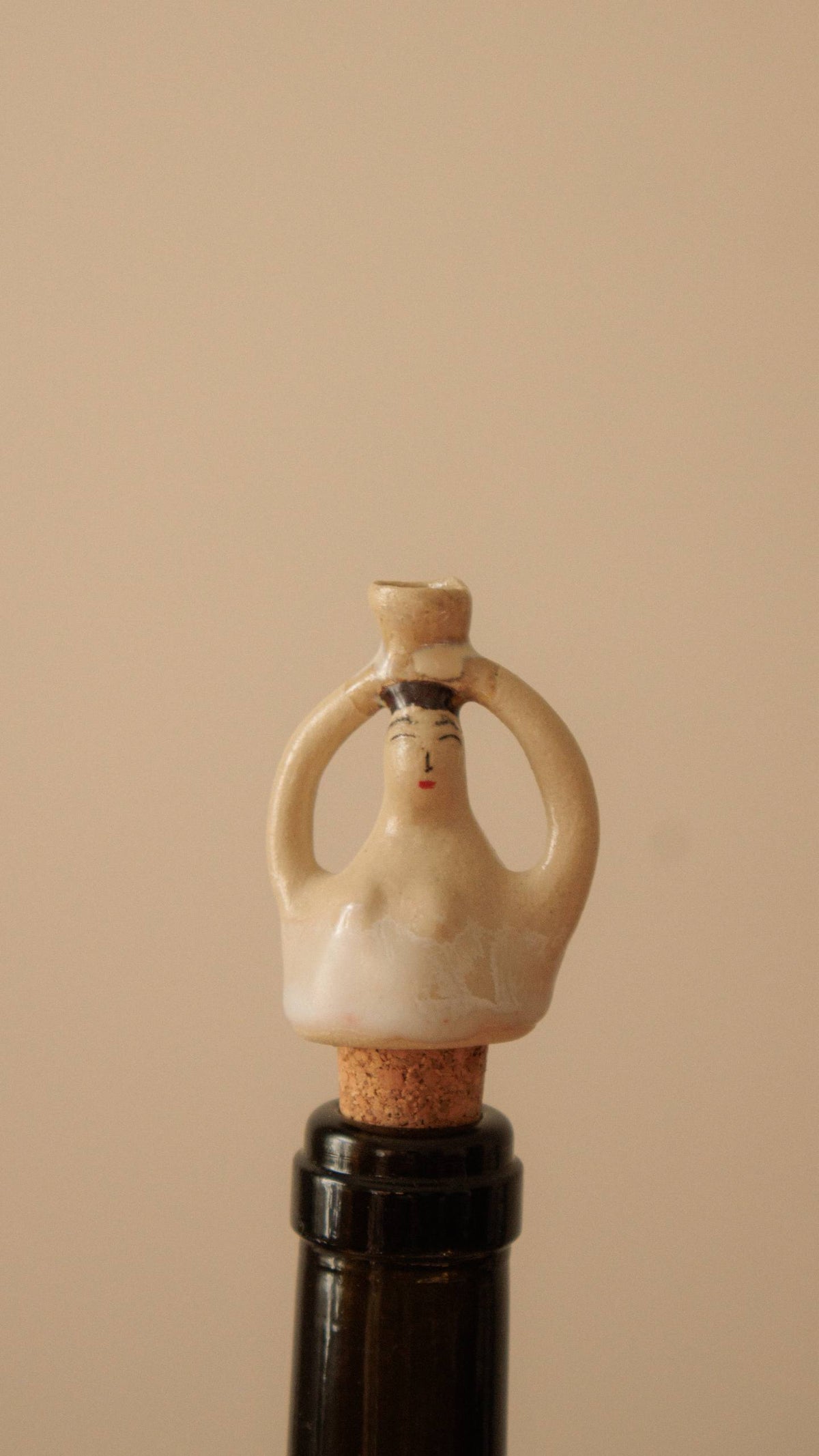 Decorative Ceramic Wine Stopper - Pearl